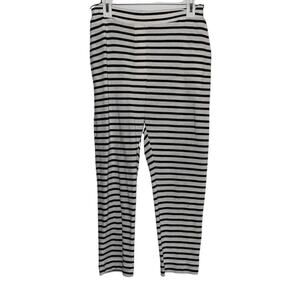Sibel Saral Black & White Striped Cropped Pants - Small